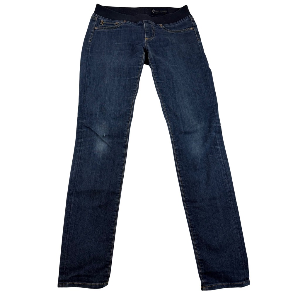 AG Adriano Goldschmied Maternity Skinny Jeans Dark Wash Blue Elastic Band 27x29